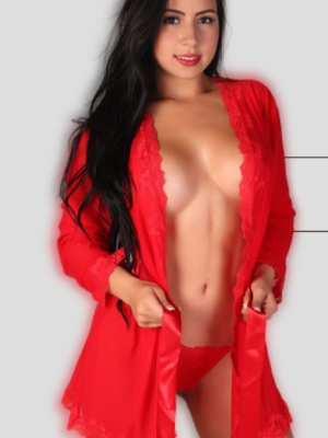 Kimono rojo sexy para mujer